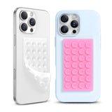 COFFKER 2 Pack Silicone Suction Cup Phone Case Mount Double-Sided, Hands-Free Strong Grip Holder for iPhone and Android, Sticky 