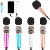 LOCOLO 4Pcs Mini Microphone Mini Karaoke Microphone for Voice Recording Portable Microphone Chatting and Singing Compatible with