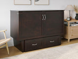 Monroe Full Murphy Bed Chest In Espresso