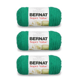 Bernat Super Value Yarn, 3 Pack, Kelly 3 Count