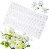ZXIIXZ Pipe Cleaners Craft, 100 Pcs Creative Chenille Stems White Pipe Cleaners Bulk Craft Pipe Cleaners for Flower Making, DIY 