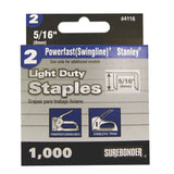 44116 #2 Light Duty Wide Crown Staples 5/16 Length 1000/box, 5 Pack