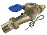 DAE MJ200m 2 NSF61 Non Lead Potable Water Meter, Cubic Meter, Pulse Output + Couplings