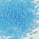 Bulk 4 mm Sky Blue Seed Beads for Jewelry Making 200 Grams About 3380pcs,6/0 Glass Craft Beads for Making Earrings, Bracelets, P