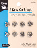 Dritz SewOn Snaps Nickel Size 1