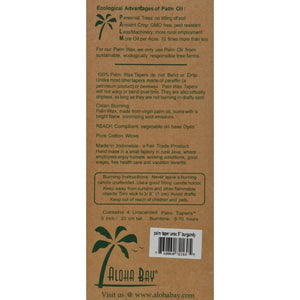 Aloha Bay Palm Tapers Burgundy, 4 Count
