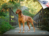 2025 2026 Vizsla Calendar - Dog Breed Monthly Wall Calendar - 12 x 18 Open - Thick No-Bleed Paper - Giftable - Academic Teacher'