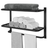 Towel Rack for Bathroom, DEWVIE 23 Inch Tower Holder with Tower Bars, SUS 304 Stainless Steel Lavatory Bath Towel Shelf Towel Ha