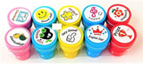 MKY 10 Pack Motivation Stamper for Kids Plastic Stamper Toys Art & Craft for School Supplies Toys for Kids/Boys/Girls (Emoji S