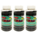 Creative Arts Glitter, 1 lb. Bottle, Black, Pack of 3