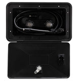 RecPro RV Exterior Shower Box Kit | Locking Cowboy Shower with 51Vinyl Hose, 2.5 GPM Showerhead | UV-Resistant, Rust-Free, E