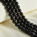 60pcs 6mm Natural Black Obsidian Beads Gemstone Beads Round Loose Beads for Jewelry Making