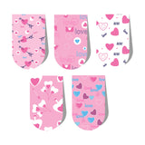 woopme Love Theme Printed Magnetic Bookmark Kids Boys Girls Note Books Lovers Readers Gift Magnetic Page Clips Folding 5 PCs