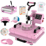 Slendor 5 in 1 Heat Press Machine 12x15 inch Sublimation Heat Press 360 Swing Away Heat Transfer Digital T-Shirt Pressing with 3