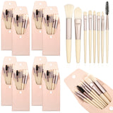 8 Sets Makeup Brushes Bulk Travel Size Make up Brush Set for Wedding Bridal Shower, Bachelorette Party Bridesmaid Gift Favors, M