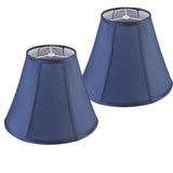 Medium Lamp Shades Set of 2, 6.51310.6, Blue Round Bell Lamp Shade, Fabric Shade Replacement for Table Desk Bedside Lamp