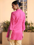 Libas Women'S Self Design Regular Tunic Shirt (58201 Pink Pink L