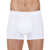 PROTECHDRY Washable & Reusable Urinary Incontinence Cotton Boxer Brief Underwear for Men, White Small