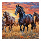 SJUTOUCI Horse Diamond Painting Kits for Adults, Diamond Art Kits for Beginners, 5D DIY Paint by Diamond Dots Bead Art, Full Rou