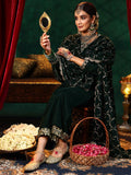 Libas Women'S Velvet Yoke Design Kurta Set (39040_Green Green M