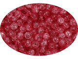 ZHFMLY 1050pcs Rose Crackle Glass Beads Handcrafted Round Lampwork Smooth Loose Beads for DIY Bracelet & Jewelry Making 6mm
