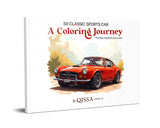 50 Classic Sports Cars Coloring Book for Kids & Adults | Car Lovers Activity Book with Real Facts, Specs & Illustrations | Stres