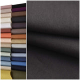 COTTONVILL 11COUNT Linen Blend Solid Bio Washing Fabric (3yard, 19-Antique Brown)