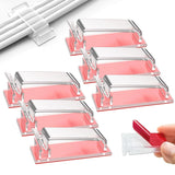 Moxware 50Pcs Self Adhesive Cable Management Clips, Strong Cable Organizers Wire Clips Cord Holder For Tv Pc Laptop Ethernet Cab