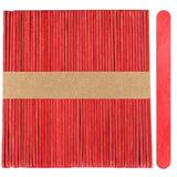 CraftySticks- 50 Pack 4.5 Inch Red Popsicle Sticks, Wood Craft Sticks for Crafts, Learning and STEM Basics