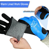 100% Waterproof Winter Work Gloves for Men and Women, Touchscreen Thermal Insulated Freezer Gloves with Grip, Ideal for Cold Wea