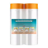LLPT Tape and Drape 59.1  (Unfolded) x 66 Ft Each 2 Pack Pre-Taped Masking Film 0.27 Mil Painters Plastic Drop Cloth for Auto W