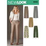 New Look Sewing Pattern 6005 Misses Pants, Size A (10121416182022), White