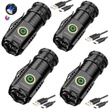 UNROEVS Mini Flashlight 2550 Lumens Rechargeable USB C Charging, Small Flashlights High Lumens 5 Modes, Pocket Flashlight with C