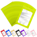 100 Pack Smell Proof Bags, Resealable Packaging Mylar Bags, Heat Seal Bag with Frosted Clear Window, Foil Pouch Smell Proof Zipp