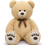 Tezituor 4ft Large Teddy Bear Giant Cream Teddy Bear, 43 inch Big Stuffed Animal Soft Plush for Kids Baby Shower Decorations, Cu