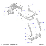 Polaris Atv Radiator Support, Cast, Genuine Oem Part 5632356, Qty 1