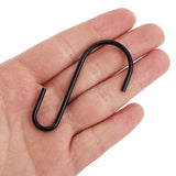 10 Pack Black S Hooks for Hanging Plants, Metal Hooks for Hanging, Small S Hooks for Hanging Heavy Duty, Durable S Shaped Kitche