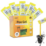 AOKE Portable Toilet Powder, 25 Pack Poo Gel Lavender scent for Camping Eco Absorbent Gel Liquid Waste Gelling and Deodorizing P