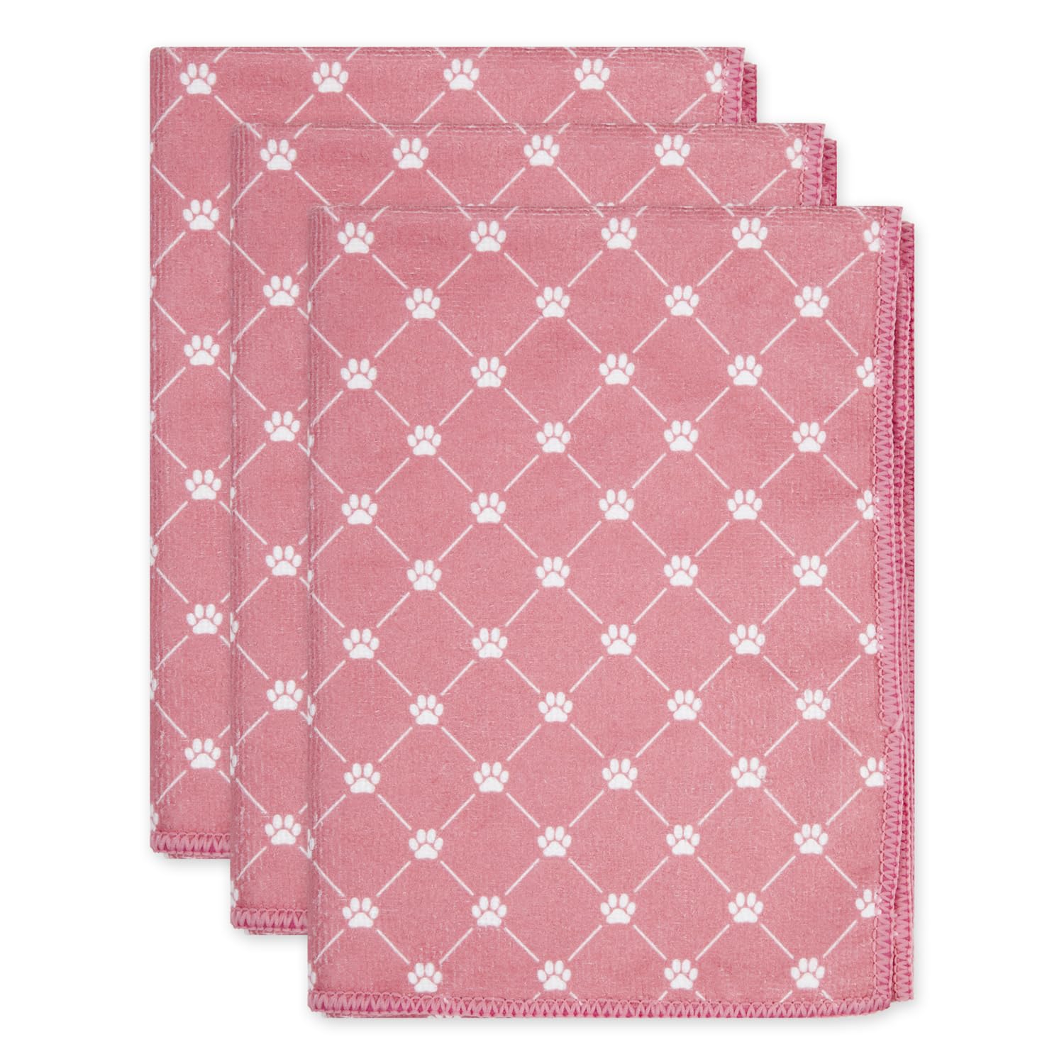 Bone Dry Pet Grooming Towel Collection Absorbent Microfiber X-Large, 41X23.5, Trellis Hunter Green