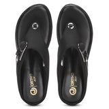 Ortho Joy Doctor Footwear For Women|| Fancy Slipper For Women || Orthopedic Women'S Fancy Slipper/Sandal For Women,Black,8,B0D5QW6S27