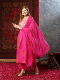 Gosriki Women'S Cotton Blend Printed Straight Kurta With Pant & Dupatta (Dhavishi Rani-Gs_Xxl_Pink_Xx-Large),Pink,2,B0D73WFMFY