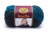 Lion Brand Yarn 826209 Scarfie Yarn, One Size, Charcoal/Aqua