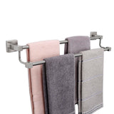 TocTen Double Bath Towel Bar - Thicken SUS304 Stainless Steel Towel Rack for Bathroom, Bathroom Accessories Double Towel Rod Hea
