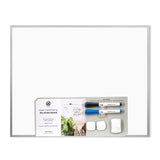 U Brands Magnetic Dry Erase Board, 20x16, Silver Aluminum Frame, Includes Markers, Magnets, and Eraser