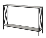 Convenience Concepts Tucson Console Table 47.25 - Modern Sofa Table with Storage Shelf, Entryway Hall Table for Living Room, Fau