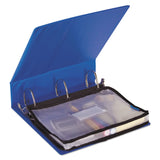 Advantus 50904 Expanding Zipper Pouch, 13 X 9 1/4, Clear/Black