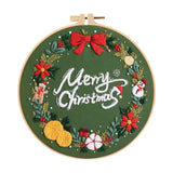 Styleheaven Christmas Embroidery Kit With Instructions Diy Needlepoint Cross Stitch Kits Christmas Wreath A