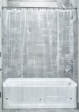 iDesign Vinyl Long Weighted Shower Curtain Liner, Clear