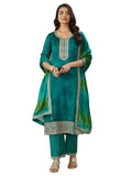 Libas Women'S Silk Chiffon Kurta Sets (99266_Green_S)