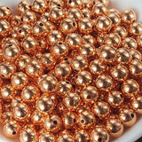 Genuine Smooth Shiny Pure Solid Copper Round Beads Spacer Ball Jewelry with Clear Coat Seamed Beads Finding in Size 9.5mm